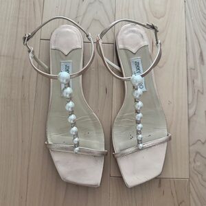Jimmy Choo Sandals with Pearl Embellishments